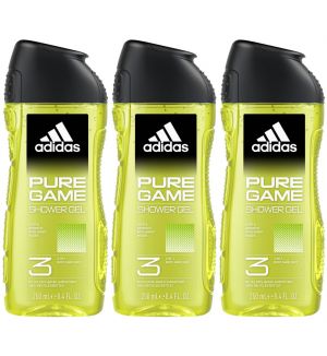 (BUNDLE OF 3) ADIDAS 3 IN 1 SHOWER GEL PURE GAME 250ML