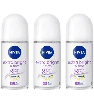 (BUNDLE OF 3) NIVEA DEODORANT ROLL ON EXTRA BRIGHT & FIRM 50ML