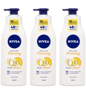 (BUNDLE OF 3) NIVEA Q10 + VITAMIN C FIRMING BODY LOTION 400ML