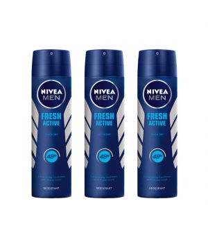 (BUNDLE OF 3) NIVEA DEO SPRAY (M) FRESH ACTIVE 150ML