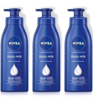 (BUNDLE OF 3) NIVEA INTENSIVE MOISTURE BODY MILK 380ML