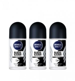 (BUNDLE OF 3) NIVEA ROLL ON INVISIBLE BLACK & WHITE ORIGINAL (M) 50ML