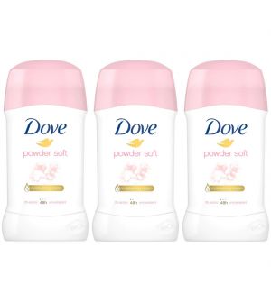 (BUNDLE OF 3) DOVE DEODORANT STICK POWDER SOFT 40G