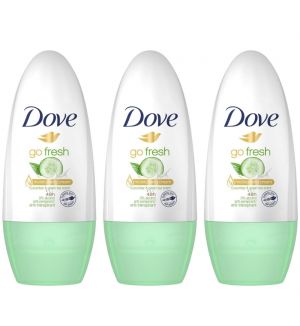 (BUNDLE OF 3) DOVE DEODORANT ROLL ON GO FRESH CUCUMBER & GREEN TEA 40ML