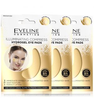 (BUNDLE OF 3) EVELINE ILLUMINATING COMPRESS HYDROGEL EYE PADS 1S