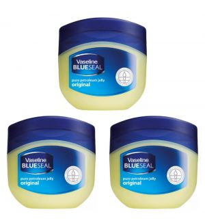 (BUNDLE OF 3) VASELINE BLUE SEAL PURE PETROLEUM JELLY ORIGINAL 100ML