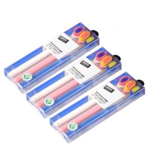 (BUNDLE OF 3) KINEPIN J1241 COLORFUL SOFT BRISTLES TOOTHBRUSH (3PCS)