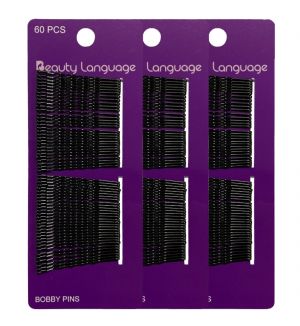 (BUNDLE OF 3) BL0054 BLACK BOBBY PINS (60 PCS)