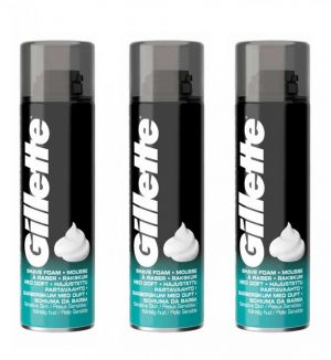 (BUNDLE OF 3) GILLETTE SHAVING FOAM SENSITIVE 200ML