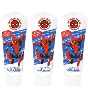 (BUNDLE OF 3) MR WHITE SPIDERMAN TOOTHPASTE 75ML