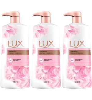 (BUNDLE OF 3) LUX SOFT ROSE BODY WASH 900ML