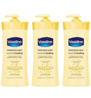 (BUNDLE OF 3) VASELINE INTENSIVE CARE ESSENTIAL HEALING LOTION 725ML