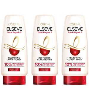 (BUNDLE OF 3) L'OREAL PARIS TOTAL REPAIR 5 RESTORING CONDITIONER 280ML