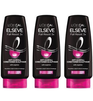 (BUNDLE OF 3) L'OREAL PARIS FALL RESIST 3X ANTI-HAIRFALL CONDITIONER 280ML