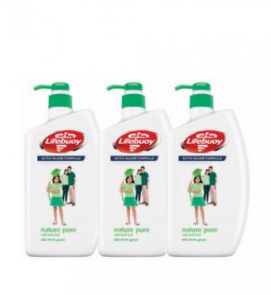 (BUNDLE OF 3) LIFEBUOY ANTIBACTERIAL BODY WASH  - NATUREPURE 950ML