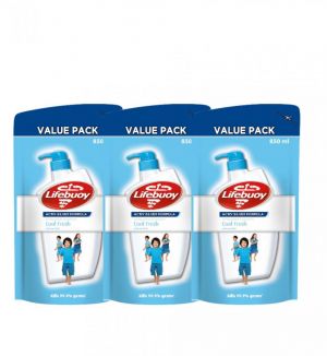 (BUNDLE OF 3) LIFEBUOY BODY WASH REFILL - COOL FRESH 850ML