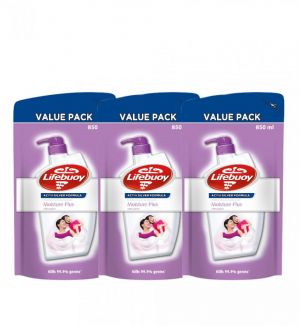 (BUNDLE OF 3) LIFEBUOY BODY WASH REFILL - MOISTURE PLUS 850ML