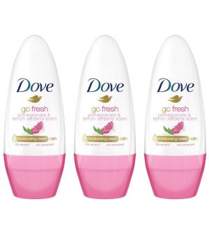 (BUNDLE OF 3) DOVE DEODORANT ROLL ON GO FRESH POMEGRANATE & LEMON VERBENA 40ML