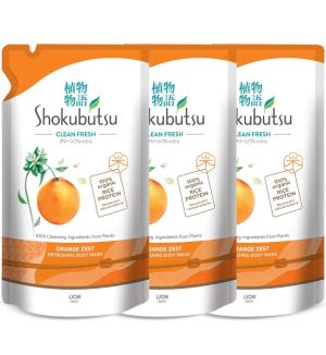 (BUNDLE OF 3)  SHOKUBUTSU REFILL ORANGE ZEST 550G