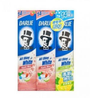 DARLIE ALL SHINY WHITE APPLE MINT TOOTHPASTE 2X140G + 80G