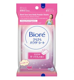 BIORE SARA SARA BODY POWDER SHEETS BREEZY FLORAL 10'S