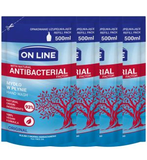 (BUNDLE OF 4) ON LINE ANTIBACTERIAL HAND WASH ORIGINAL REFILL 500ML