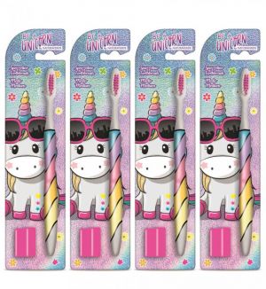 (BUNDLE OF 4) NATURAVERDE BE A UNICORN TOOTHBRUSH (MEDIUM)