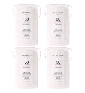(BUNDLE OF 4) BYPHASSE SQUARE COTTON PADS 50'S