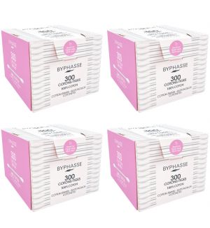 (BUNDLE OF 4) BYPHASSE 100% COTTON SWABS 300U