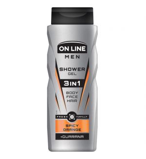 ON LINE MEN SHOWER GEL 3 IN 1 SPICY ORANGE 400ML