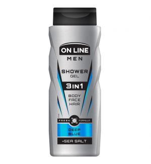 ON LINE MEN SHOWER GEL 3 IN 1 DEEP BLUE 400ML