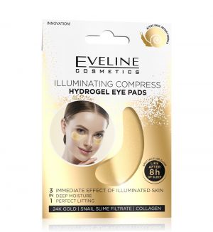 EVELINE ILLUMINATING COMPRESS HYDROGEL EYE PADS 1S