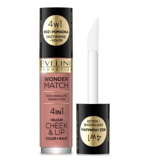 EVELINE WONDER MATCH 4 IN 1 VELOUR CHEEK & LIP COLOR BALM #01
