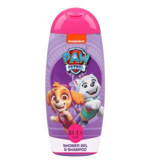 BI-ES PAW PATROL SKYE AND EVEREST SHOWER GEL & SHAMPOO PINK 250ML