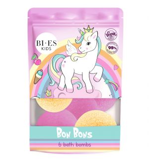 BI-ES UNICORN BATH BOMBS STRAWBERRY & MANGO (6 x 55G)