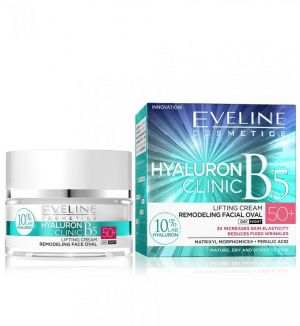 EVELINE HYALURON CLINIC LIFTING CREAM SERUM DAY & NIGHT 50+ 50ML