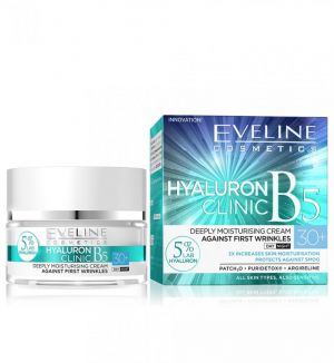 EVELINE HYALURON CLINIC DEEPLY MOISTURISING DAY & NIGHT CREAM 30+ 50ML