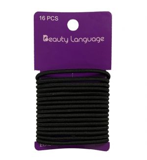 BL0053 BLACK ROUND ELASTICS (16 PCS)