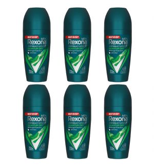 (BUNDLE OF 6) REXONA DEODORANT ROLL ON QUANTUM DRY FOR MEN 45ML