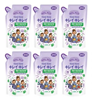 (BUNDLE OF 6) KIREI KIREI ANTI-BACTERIAL HAND SOAP REFILL - LAVENDER 200ML