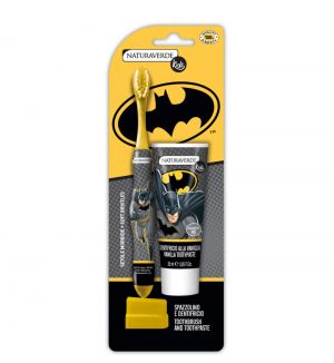 NATURAVERDE BATMAN ORAL CARE SET - TOOTHPASTE 25ML + TOOTHBRUSH