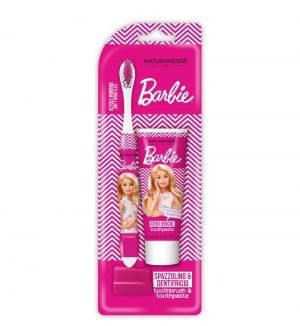 NATURAVERDE BARBIE ORAL CARE SET (TOOTHBRUSH + TOOTHPASTE 25ML)