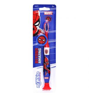 MR WHITE SPIDERMAN TOOTHBRUSH WITH SUCTION & COVER