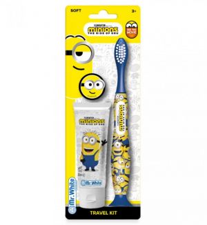 MR WHITE MINIONS TRAVEL KIT TOOTHBRUSH WITH TOOTHPASTE 25ML