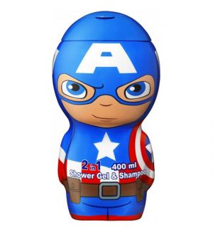 AIR VAL CAPTAIN AMERICA 2 IN 1 SHOWER GEL & SHAMPOO 2D 400ML