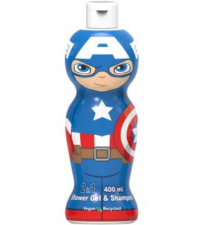 AIR VAL CAPTAIN AMERICA 1D SHOWER GEL & SHAMPOO 2 IN 1 400ML