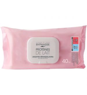 BYPHASSE MAKE UP REMOVER WIPES 40'S MILK PROTEINS - ALL SKIN TYPES