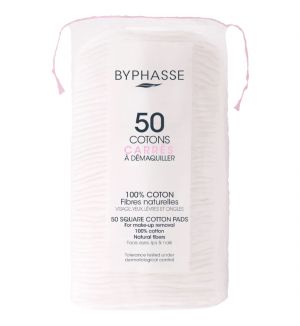 BYPHASSE SQUARE COTTON PADS 50'S