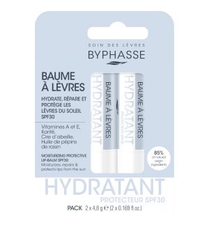 BYPHASSE MOISTURIZING PROTECTIVE LIP-BALM SPF30 (2X4.8G)
