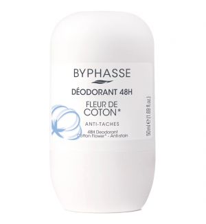 BYPHASSE DEODORANT ROLL ON FLEUR DE COTON 50ML